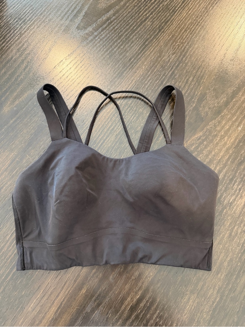 lululemon athletica like a cloud longline bra d/dd cup size 8 black